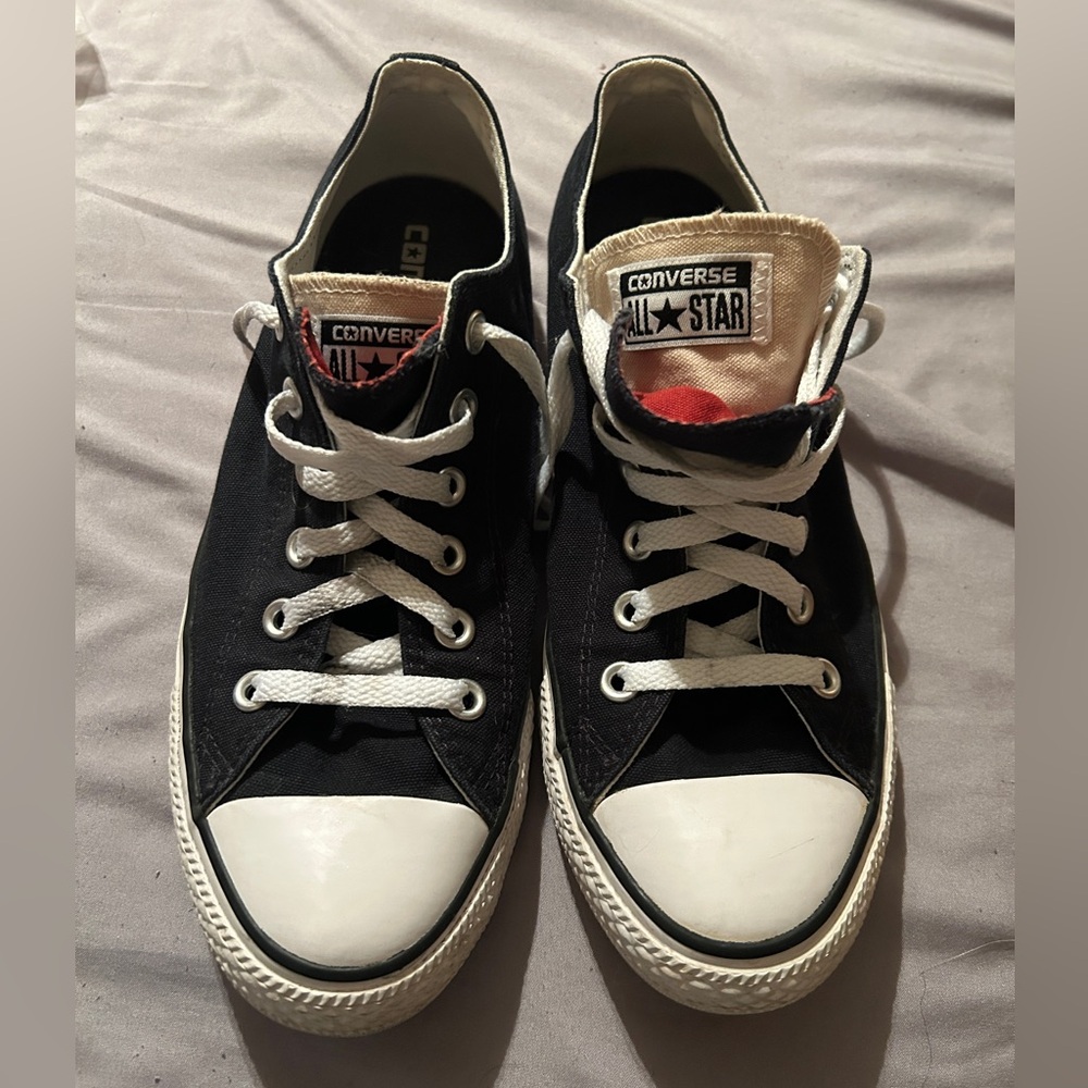 Converse All Stars double tonge Black and White Low Top Sneakers 9